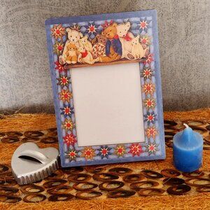 Adorable picture frame by R A Lang called the Bear Shelf - 7 cute bears